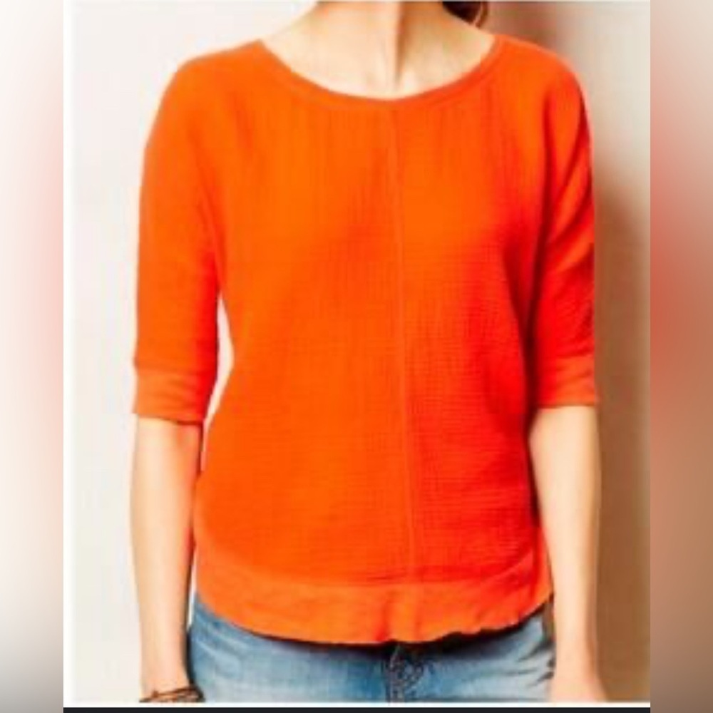 Anthropologie Front Waffle Knit Scoop Neck Top (Holly's Personal Collection)